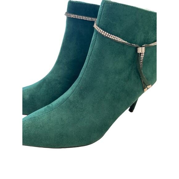 Allegra K Women's Bling Rhinestone Pointed Toe Stiletto Ankle Boots Size 9 - Picture 9 of 12